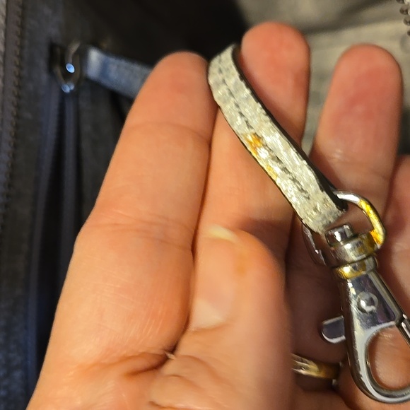 Michael Kors Grey Silver Detachablr Crossbody Strap Satchel - Picture 9 of 11